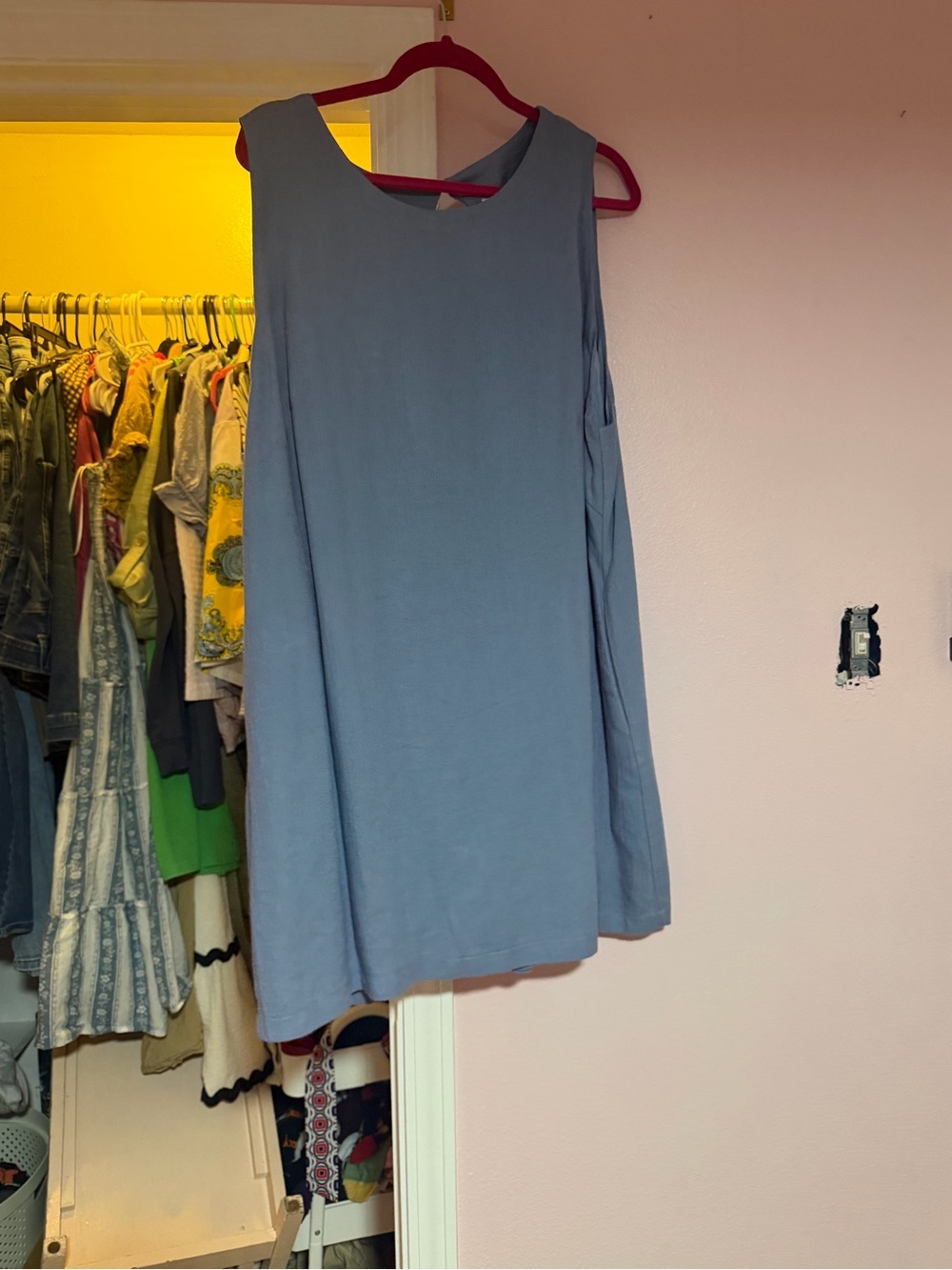 Classic Sleeveless Shift Top - Light Blue